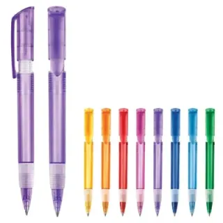 Ball pen S40 Grip Clear transparent - LT87527 (gadzety reklamowe)